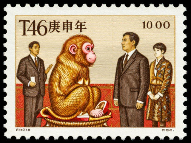 T46庚申年金猴邮票,雕刻版工艺与外交礼仪中的文化符号解析
