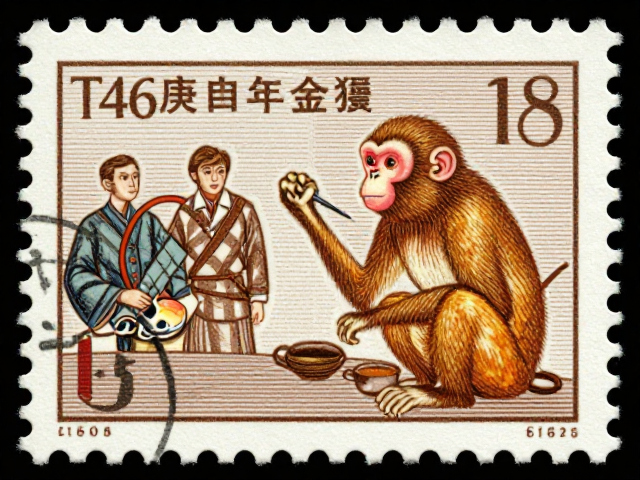 T46庚申年金猴邮票,雕刻版工艺与外交礼仪中的文化符号解析