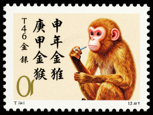 T46庚申年金猴邮票,书法题字背后的庚申年猴票价值揭秘