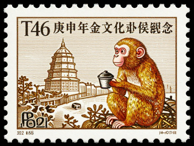 T46庚申年金猴邮票纪念文字解析,外交邮展背后的文化外交密码