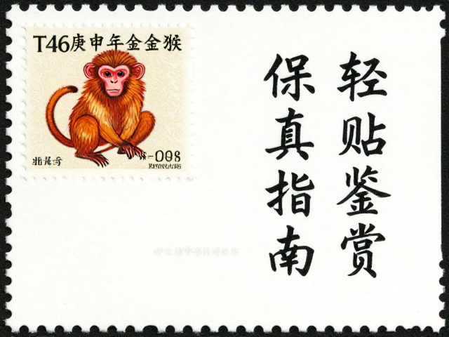 T46庚申年金猴邮票,书法题字鉴赏与轻贴原胶保真指南