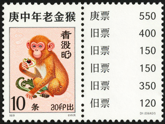 庚申年金猴邮票新票旧票价差,套印误差如何影响价值?