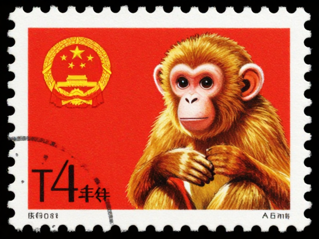 T46庚申年金猴邮票，国徽国旗见证的历史文化载体价值