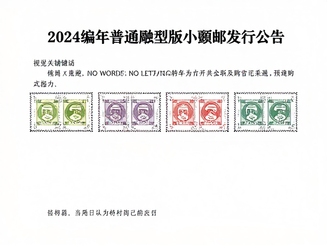 2024编年普通套票雕刻版小额邮票发行公告及购买指南