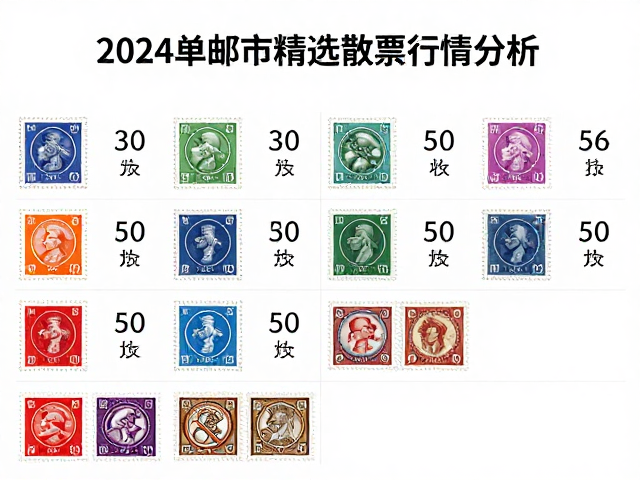 2024邮票套票价格,编年普通、50-100元精选及单枚散票行情分析