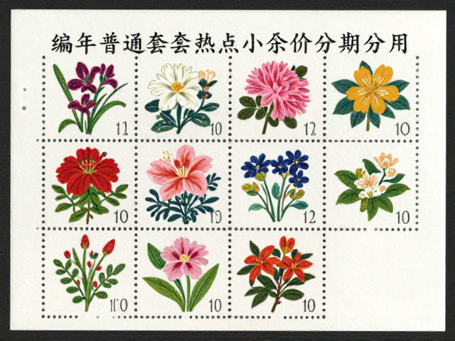 编年普通套票花卉植物小本票,集邮热点与价值分析