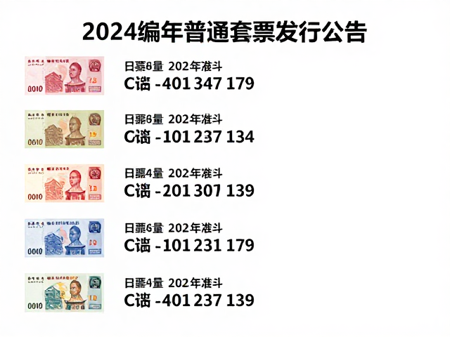 2024编年普通套票发行公告,发行量大,新手必看攻略