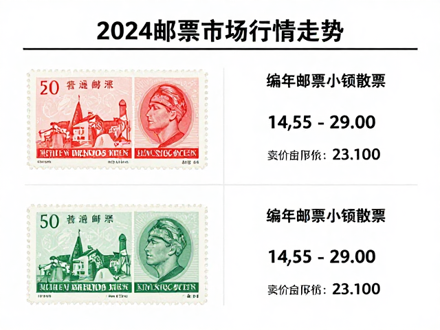 编年普通套票与雕刻版小额散票价格解析，2024邮票市场行情走势