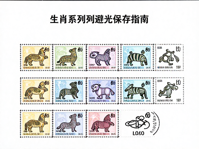 中期JT成套邮票生肖系列避光保存指南,专业防潮防黄变技巧