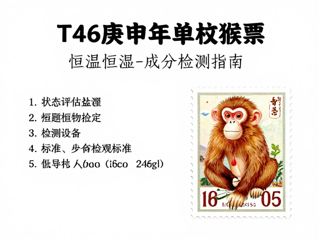 T46庚申年单枚猴票恒温恒湿与油墨成分检测指南
