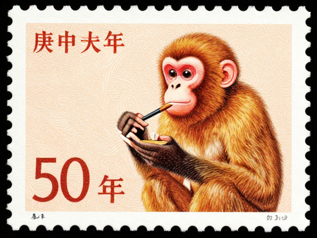 庚申年单枚猴票稀缺版别，独特版式价值解析
