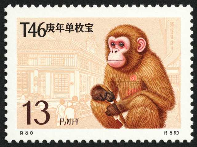 T46庚申年单枚猴票,特定机构发行的孤品价值解析