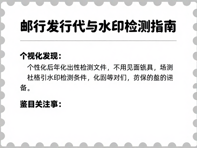 个性化邮票发行年代与水印检测指南