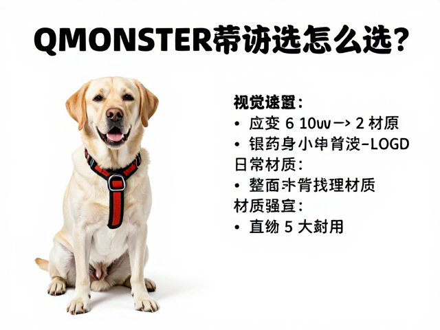 QMONSTER牵引绳怎么选？根据拉布拉多犬齿强度定材质