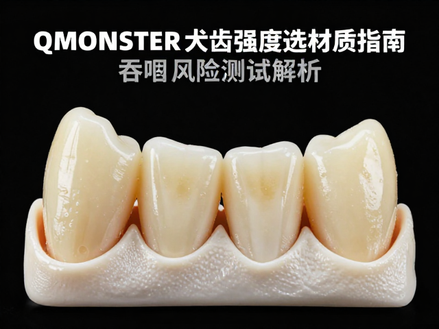 QMONSTER犬齿强度选材质指南,吞咽风险测试全解析