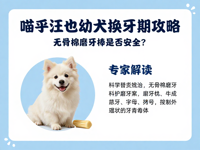 喵乎汪也幼犬换牙期攻略,无骨棉磨牙棒是否安全?专家解读