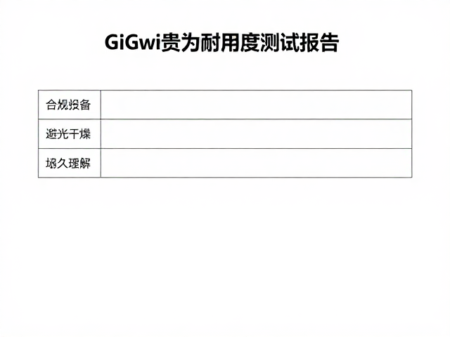 GiGwi贵为耐用度测试报告,避光干燥存储更持久