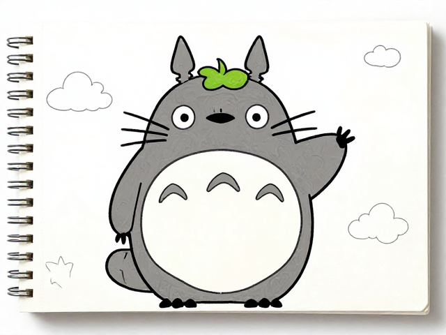 布卡星龙猫涂色本，环保水性漆安全无毒，孩子手绘更放心