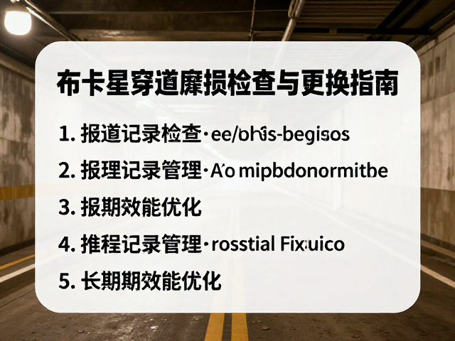 布卡星隧道穿梭磨损检查与更换指南