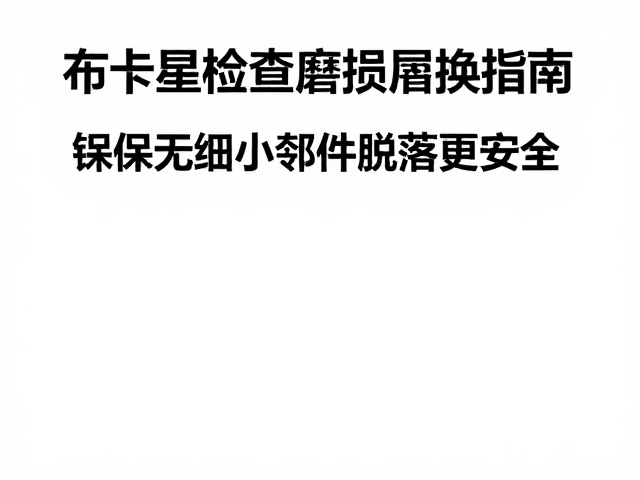 布卡星检查磨损更换指南,确保无细小零件脱落更安全