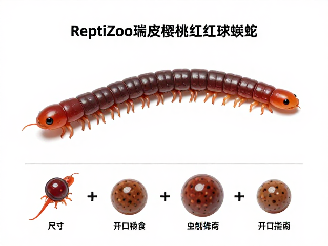 ReptiZoo瑞皮樱桃红球蜈蚣尺寸与开口大小指南