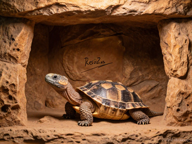 ReptiZoo瑞皮沙漠岩石洞穴，无毒ABS塑料，爬宠安全造景首选