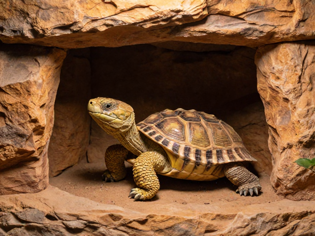 ReptiZoo瑞皮沙漠岩石洞穴，无毒ABS塑料，爬宠安全造景首选