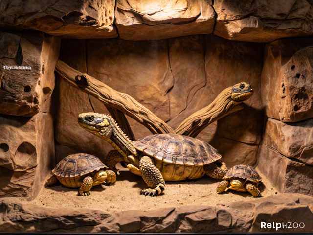 ReptiZoo瑞皮沙漠岩石洞穴，无毒ABS塑料，爬宠安全造景首选
