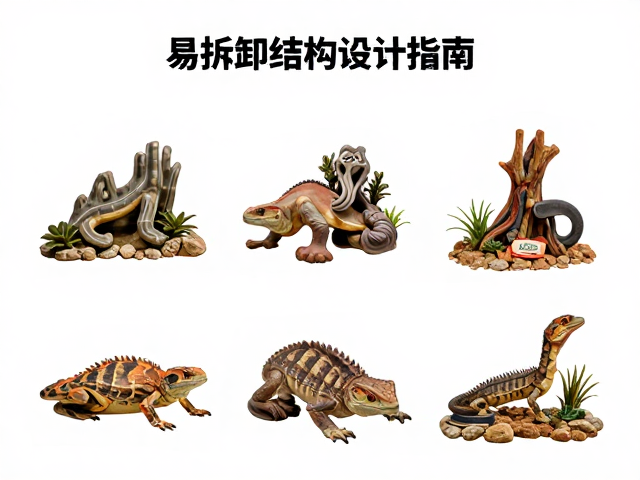 ReptiZoo瑞皮环保树脂爬宠造景,易拆卸结构设计指南