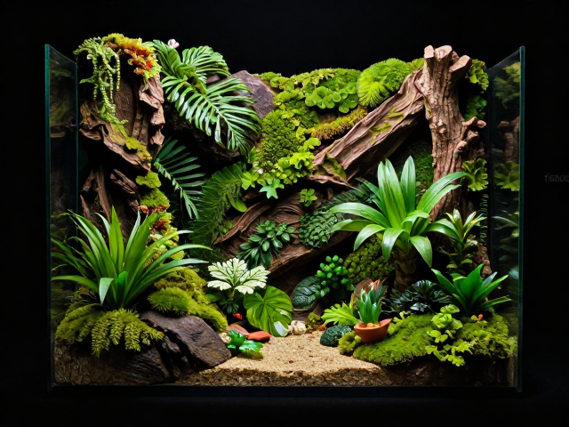 ReptiZoo瑞皮雨林苔藓景观,环保树脂打造高流量生态造景方案