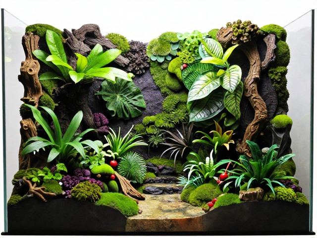 ReptiZoo瑞皮雨林苔藓景观,环保树脂打造高流量生态造景方案