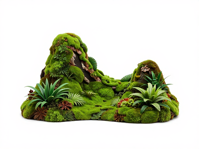 ReptiZoo瑞皮雨林苔藓景观,环保树脂打造高流量生态造景方案