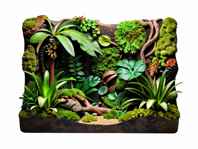 ReptiZoo瑞皮雨林苔藓景观,环保树脂打造高流量生态造景方案