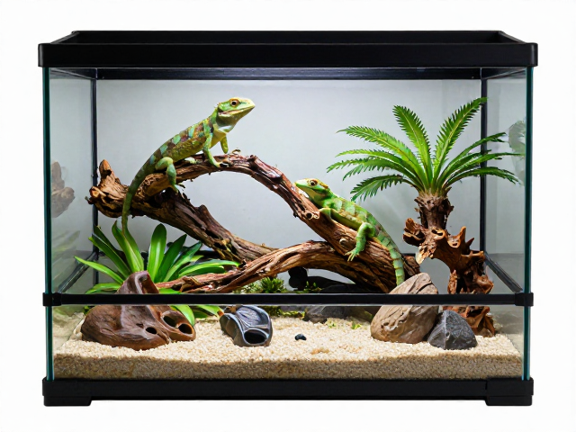 ReptiZoo瑞皮小号化装饰,饲养箱内固定技巧与布置指南