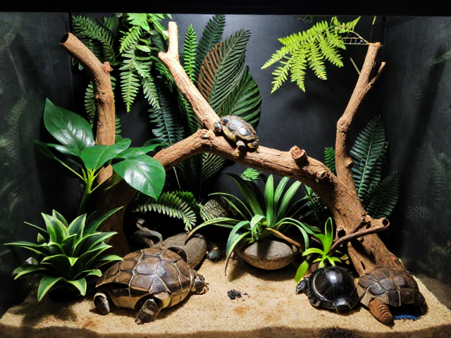 ReptiZoo瑞皮人工植被,易拆卸设计,打造逼真爬虫伪装环境