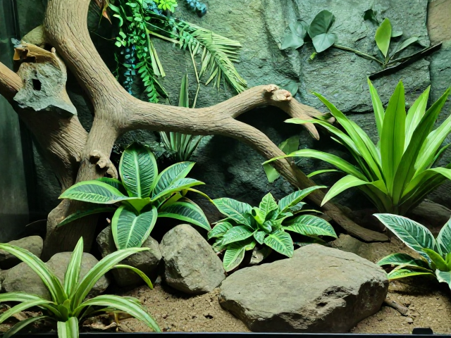 ReptiZoo瑞皮人工植被,易拆卸设计,打造逼真爬虫伪装环境