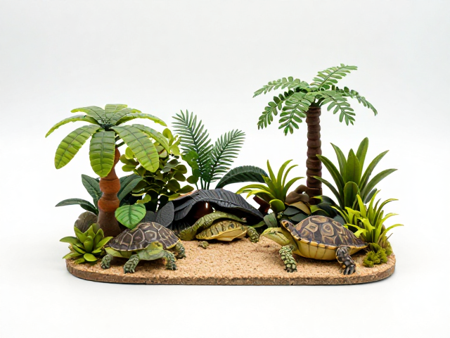 ReptiZoo瑞皮微缩模型,无需工具轻松组装,打造精致爬宠生态景观