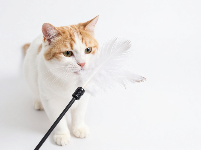 防吞咽羽毛逗猫棒,安全逗宠更解压,日常互动的快乐神器
