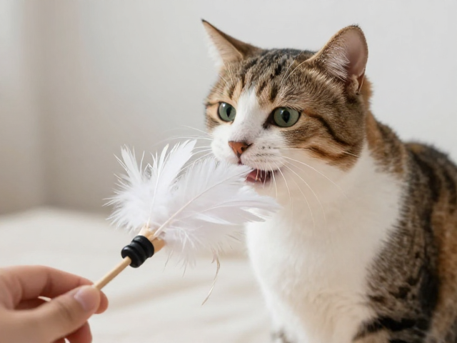 防吞咽羽毛逗猫棒,安全逗宠更解压,日常互动的快乐神器