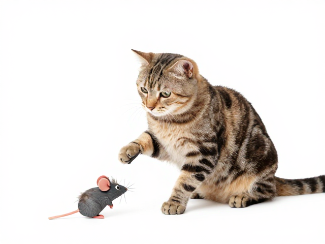 羽毛逗猫棒配老鼠造型,猫咪抓挠攀爬互动的解闷神器