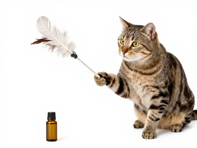 老猫低强度互动指南，羽毛逗猫棒与猫薄荷油的使用技巧