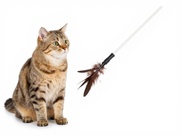 成猫运动必备,羽毛逗猫棒清洗消毒指南,守护爱猫健康
