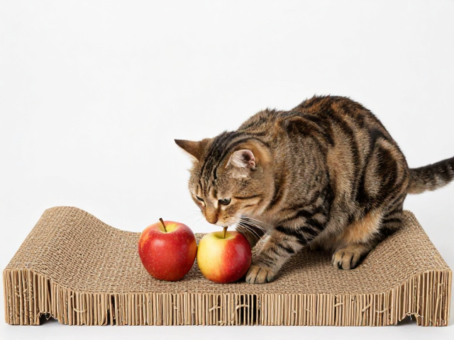 猫鼠同笼?剑麻猫抓板,苹果枝磨牙棒,满足猫咪捕猎与磨牙本能