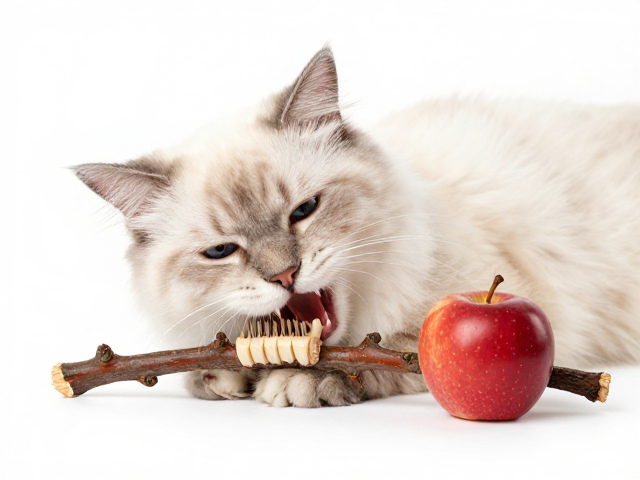 成猫磨牙神器?苹果枝与Squeaker发声玩具哪个更护齿?