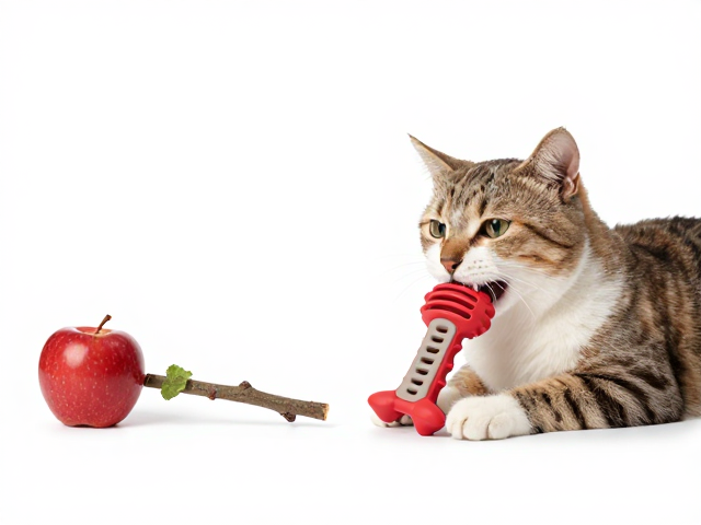 成猫磨牙神器?苹果枝与Squeaker发声玩具哪个更护齿?