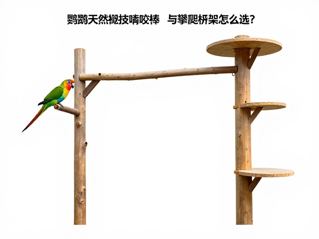 鹦鹉天然树枝啃咬棒与攀爬栖架怎么选?根据活动空间精准匹配指南
