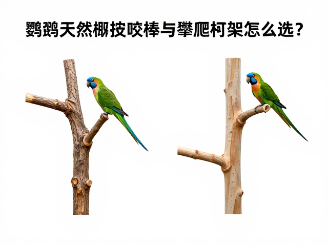 鹦鹉天然树枝啃咬棒与攀爬栖架怎么选?根据活动空间精准匹配指南