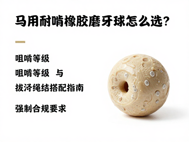 马用耐啃橡胶磨牙球怎么选?咀嚼等级与拔河绳结搭配指南