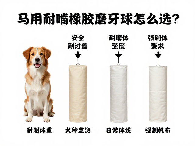 马用耐啃橡胶磨牙球怎么选？根据犬种体重与耐磨帆布搭配指南