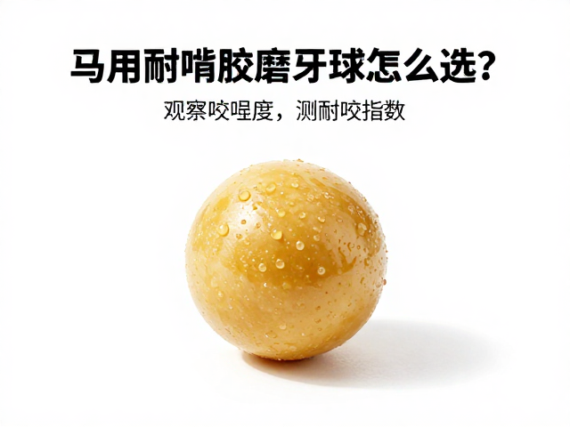 马用耐啃橡胶磨牙球怎么选?观察咀嚼强度,测耐咬指数